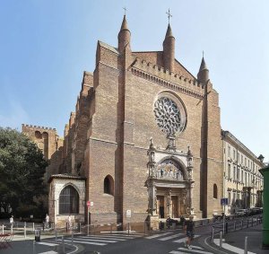 Facade of Notre-Dame de la Dalbade church in Toulouse