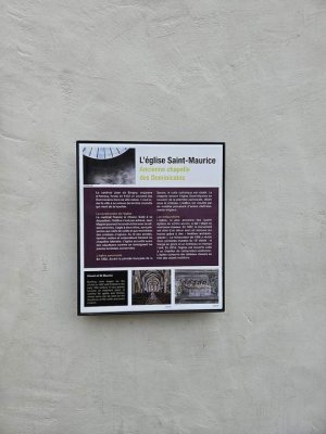 Place name sign for Église Saint-Maurice in Annecy