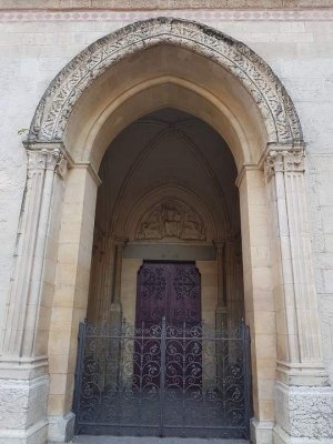 Entrance of Basilica Saint-Martin d'Ainay in Lyon