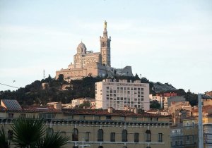 Notre-Dame de la Garde basilica overlooking Marseille city