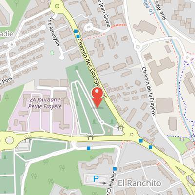 Map showing the location of Abadie Cemetery in Cannes