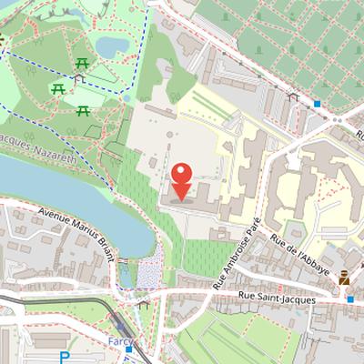 Map showing the location of Abbaye Saint-Nicolas in Angers