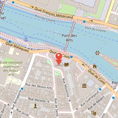 Map showing the location of Académie des beaux-arts in Paris