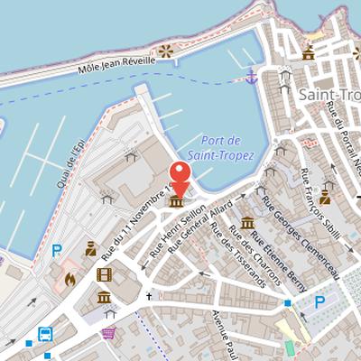 Map showing the location of Annonciade Museum in Saint-Tropez