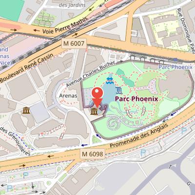 Map showing the location of Asian Arts Museum in Nice