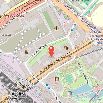 Map showing the location of Ateliers Berthier in Paris