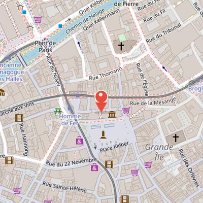 Map showing the location of Aubette in Strasbourg