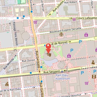 Map showing the location of Auditorium Maurice-Ravel in Lyon