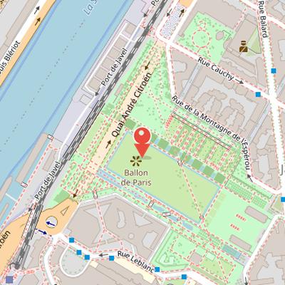 Map showing the location of Ballon Generali in Paris