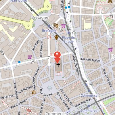 Map showing the location of Basilique Saint-Nicolas in Nantes