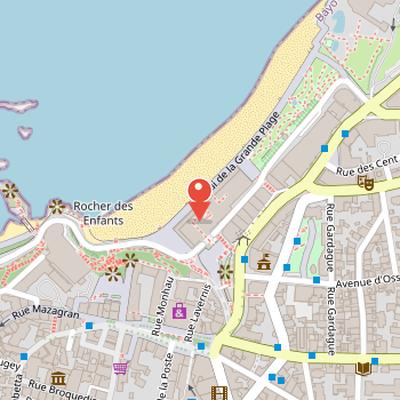 Map showing the location of Casino municipal in Biarritz