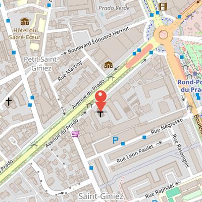 Map showing the location of Cathédrale des Saints-Traducteurs in Marseille