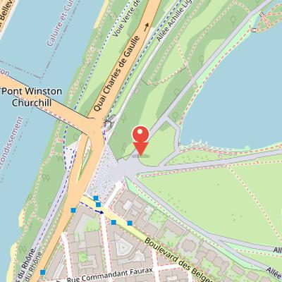 Map showing the location of Centauress and Faun in Lyon
