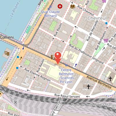 Map showing the location of Centre d'Histoire de la Résistance et de la Déportation in Lyon