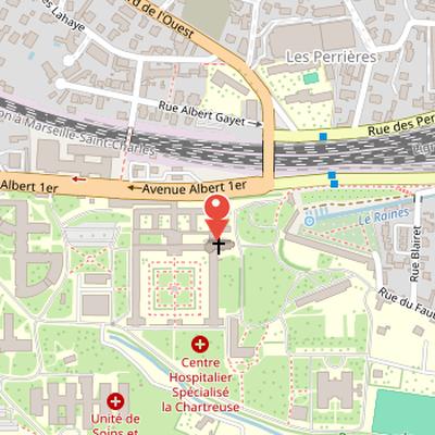 Map showing the location of Champmol in Dijon