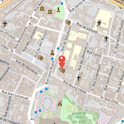 Map showing the location of Chapelle Corneille in Rouen