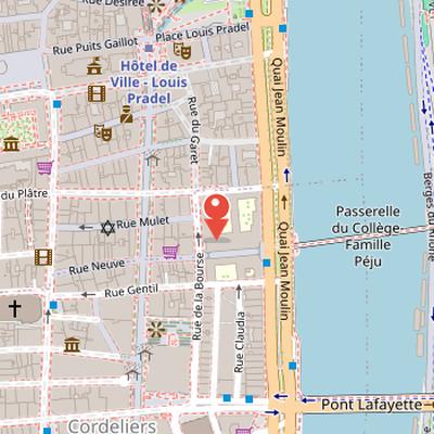 Map showing the location of Chapelle de la Trinité in Lyon