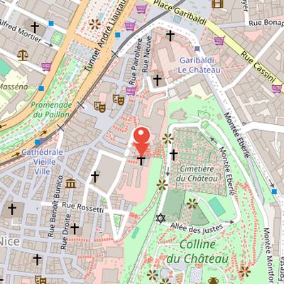 Map showing the location of Chapelle de la Visitation Sainte-Claire in Nice