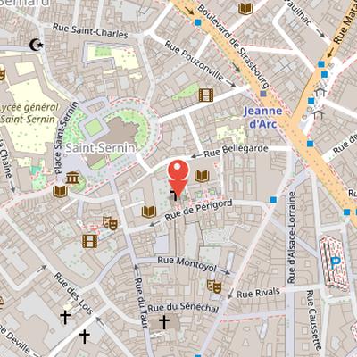 Map showing the location of Chapelle des Carmélites in Toulouse