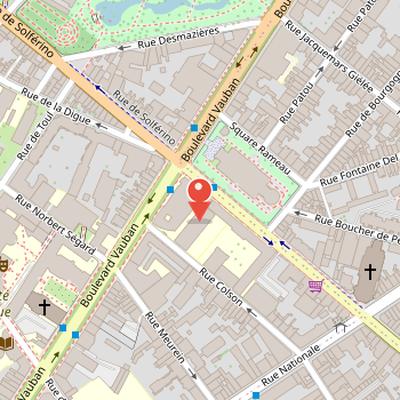 Map showing the location of Chapelle Saint-Joseph in Lille