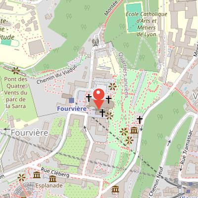 Map showing the location of Chapelle Saint-Thomas in Lyon