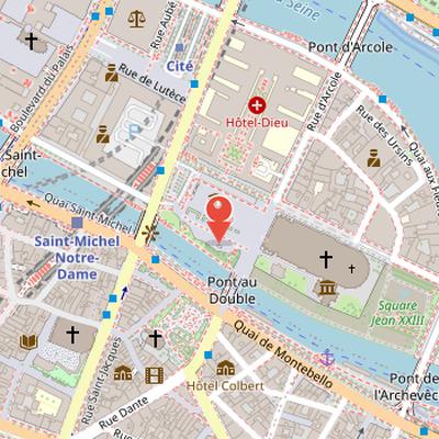 Map showing the location of Charlemagne et His Guards in Paris