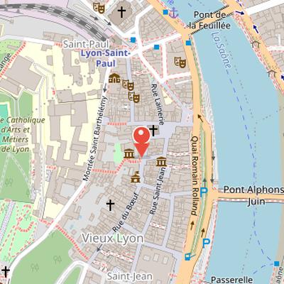 Map showing the location of Charvet Clock in Lyon