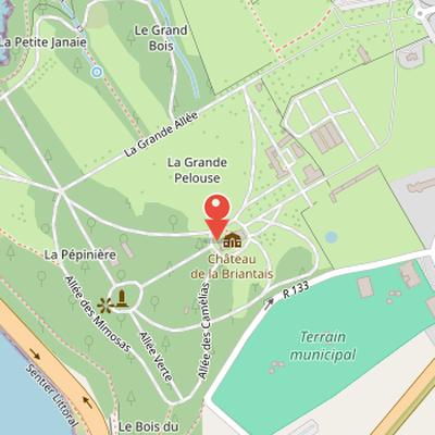 Map showing the location of Château de la Briantais in Saint-Malo