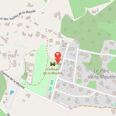 Map showing the location of Château de la Moutte in Saint-Tropez