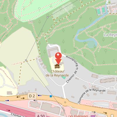 Map showing the location of Château de la Reynarde in Marseille