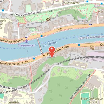 Map showing the location of Château de Pierre Scize in Lyon