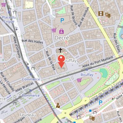Map showing the location of Château du Bouffay in Nantes