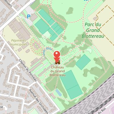 Map showing the location of Château du Grand-Blottereau in Nantes