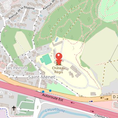 Map showing the location of Château Régis in Marseille