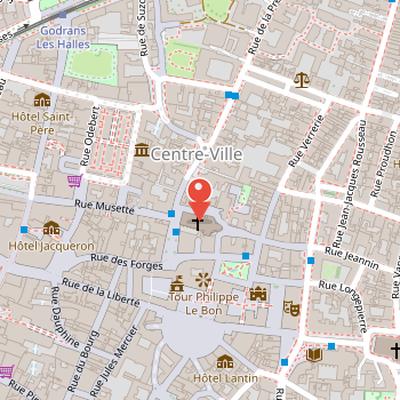 Map showing the location of Church of Notre-Dame of Dijon in Dijon