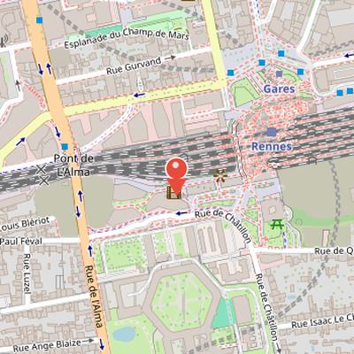 Map showing the location of Cinéma Arvor in Rennes