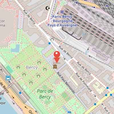 Map showing the location of Cinémathèque française in Paris