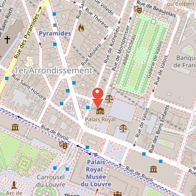 Map showing the location of Comédie-Française in Paris