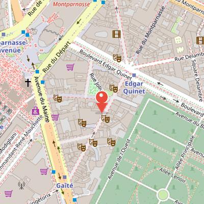 Map showing the location of Comédie-Italienne in Paris