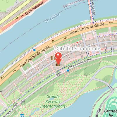Map showing the location of Museum of Contemporary Art of Lyon in Lyon