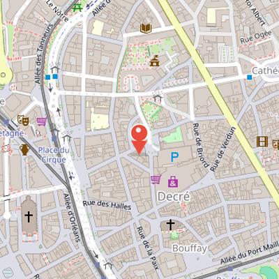 Map showing the location of Convent of the Carmelites in Nantes
