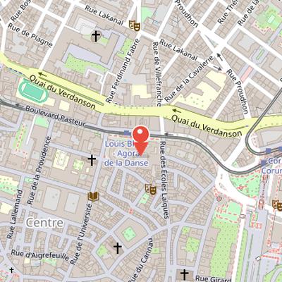 Map showing the location of Convent of the Ursulines of Montpellier in Montpellier