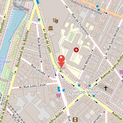 Map showing the location of Coulée verte René-Dumont in Paris