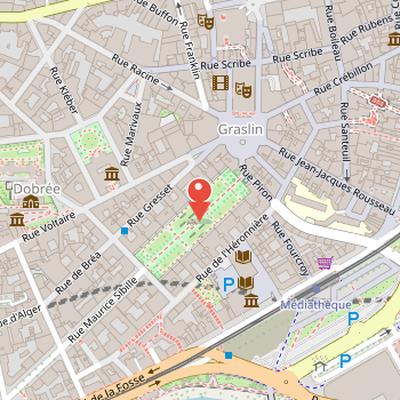 Map showing the location of Cours Cambronne in Nantes