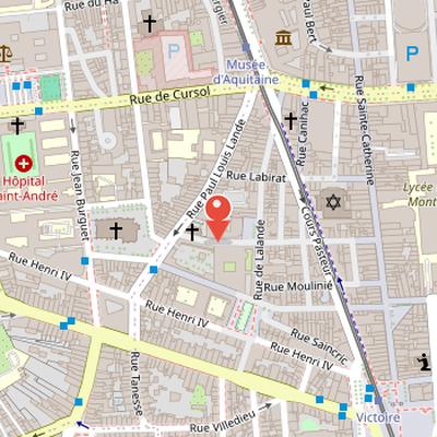 Map showing the location of Couvent des Annonciades in Bordeaux