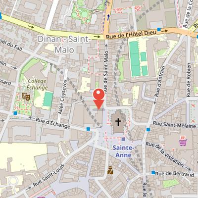 Map showing the location of Couvent des Jacobins in Rennes