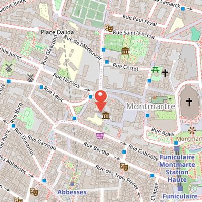 Map showing the location of Dalí Paris in Paris