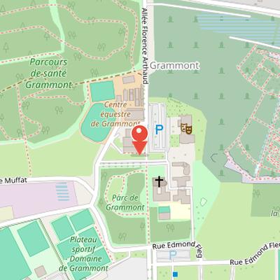 Map showing the location of Domaine de Grammont in Montpellier