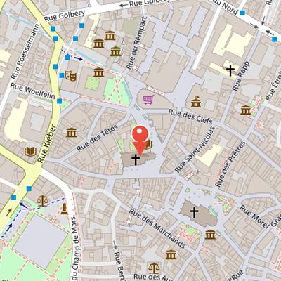 Map showing the location of Dominikanerkirche in Colmar