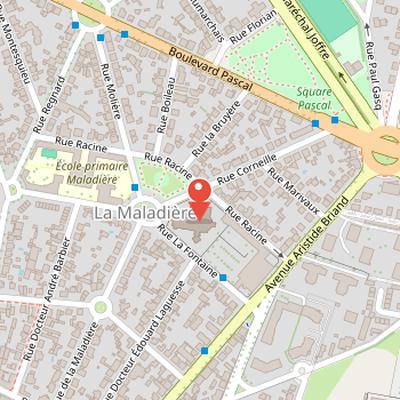 Map showing the location of Église du Sacré-Cœur de Dijon in Dijon